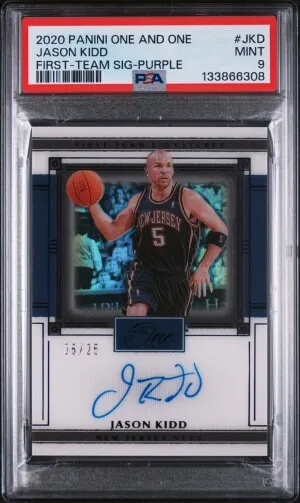 Jason Kidd First-Team Signatures Purple PSA 9 card